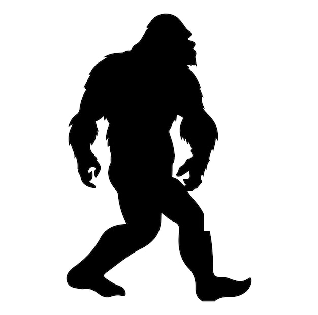 Bigfoot silhouettes vector and bigfoot concept illustration