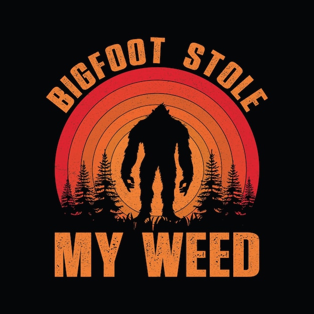 Vector bigfoot t shirt design