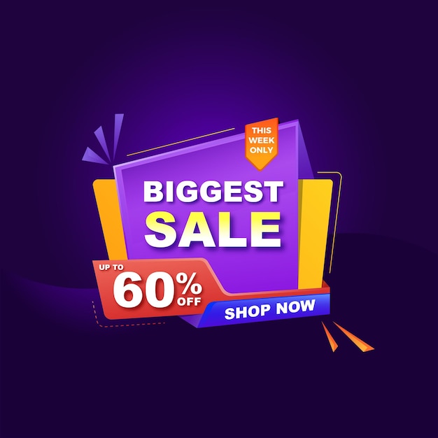 Biggest sale banner template