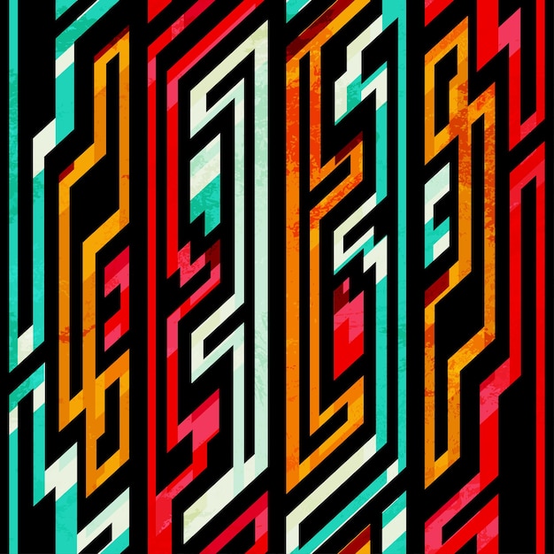 Bight tribal seamless pattern