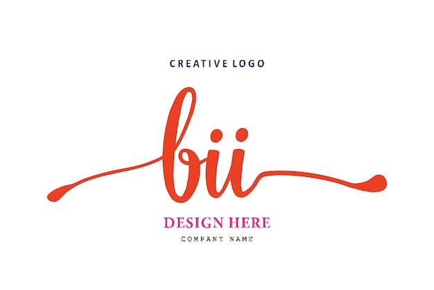 BII lettering logo is simple easy to understand and authoritative