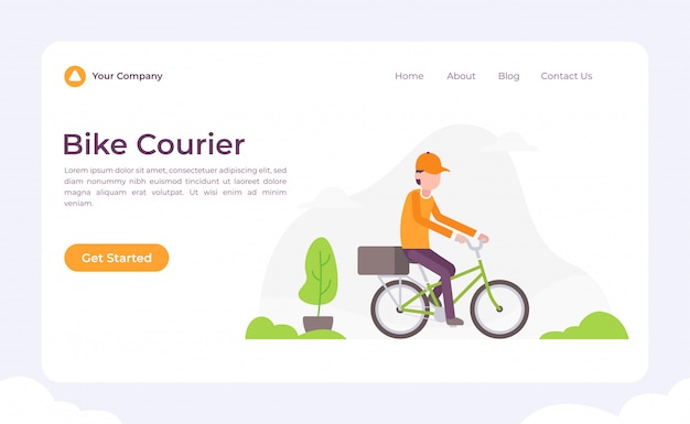 Bike courier landing page