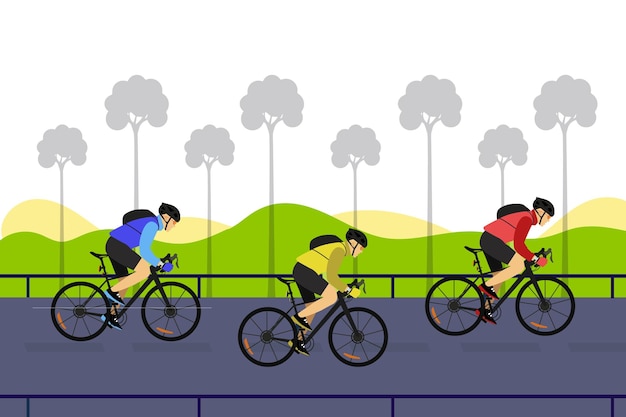 Bike cycle racing illustration design