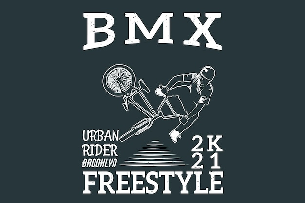 Bike freestyle urban rider silhouette design