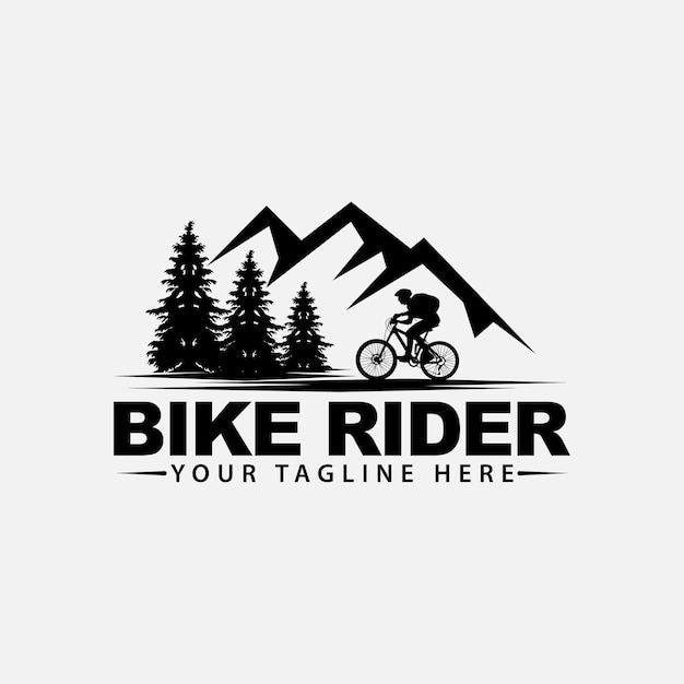 bike rider logo design template