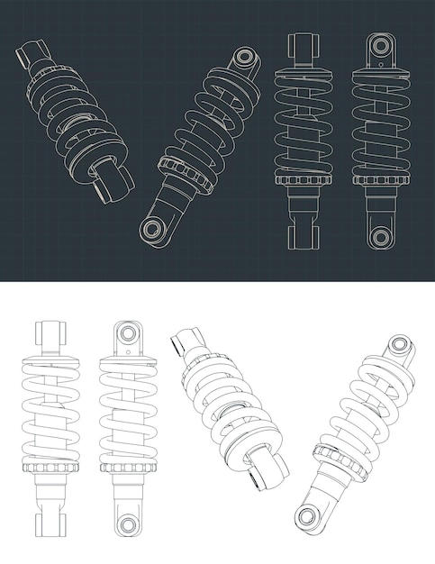 Bike shock absorber blueprints