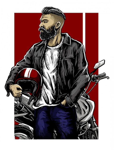 Vector bikers life vector design