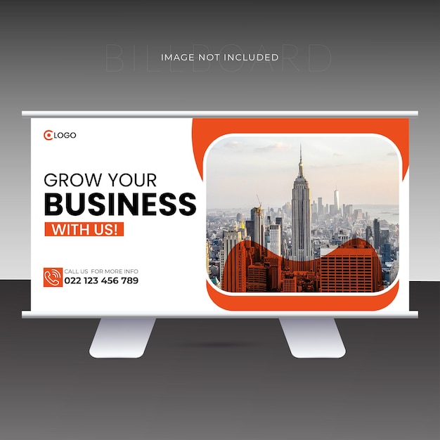 Billboard banner design template for business agency or company