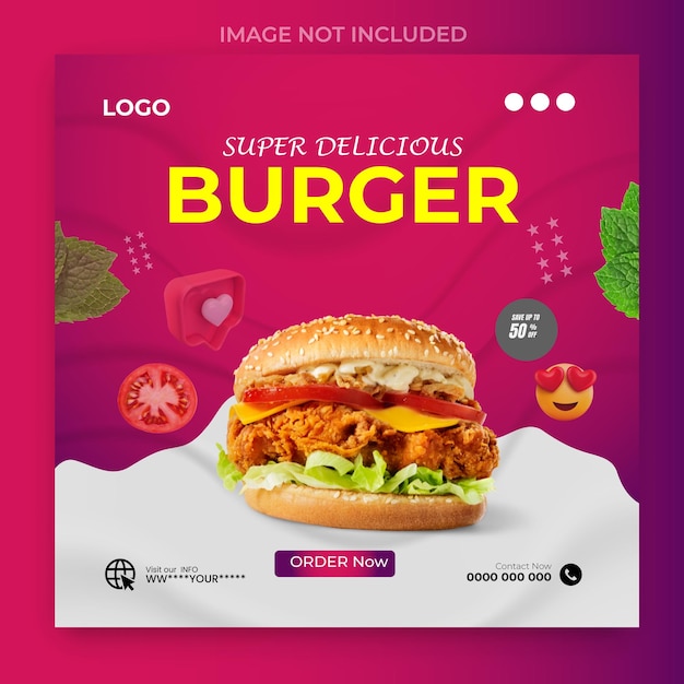 a billboard for a burger called super burger