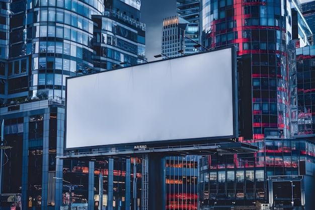 Billboard mockup outdoors Outdoor advertising poster on the street for advertisement street city