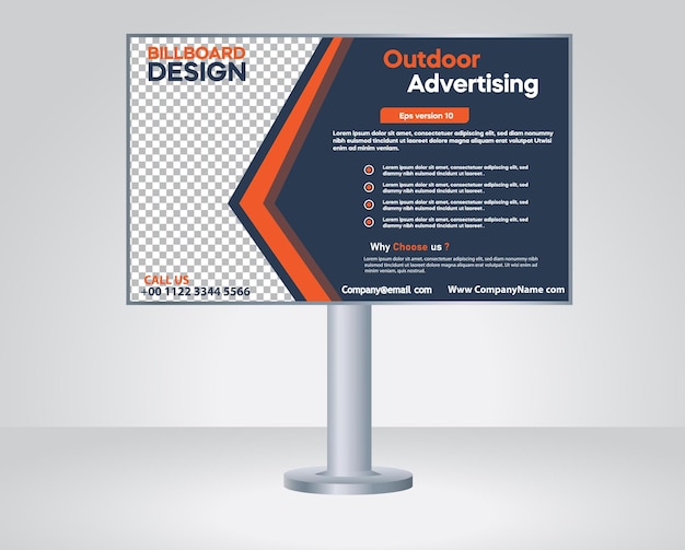 Vector billboard outdoor advertising banner design