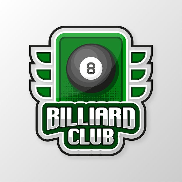 Billiard ball Sport game tournament League team and fan club Vector illustration