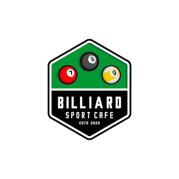 Vector billiard ball sports logo vector