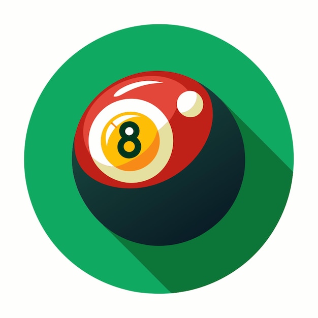 Vector billiard ball vector illustration