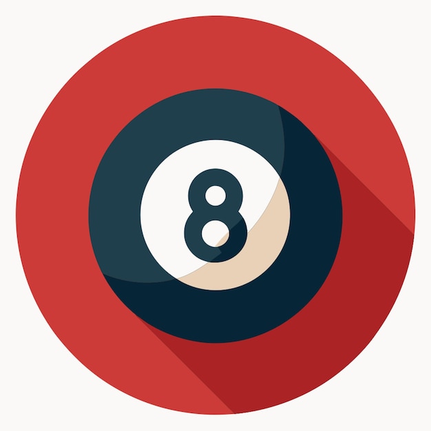 Vector billiard ball vector illustration