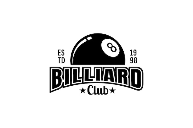 Vector billiard club logo template design