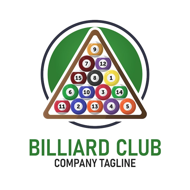 Billiard Pool Base Logo Editable Vector