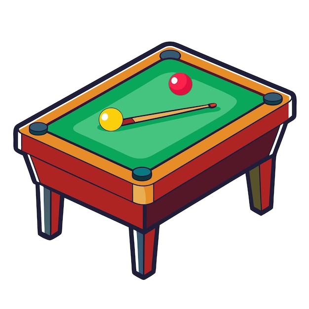 Vector billiard table clipart vector art and illustration