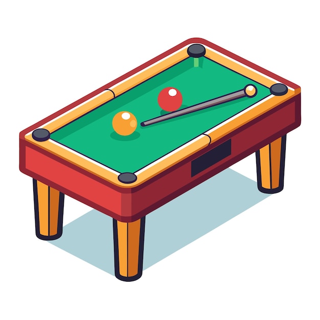 Vector billiard table clipart vector art and illustration