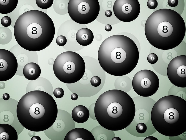 Vector billiards balls background