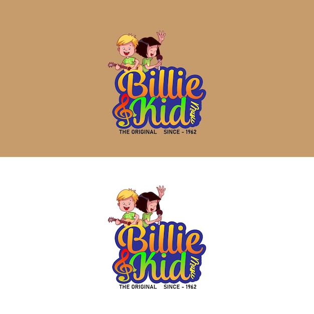 Billie Kid music logo design 3