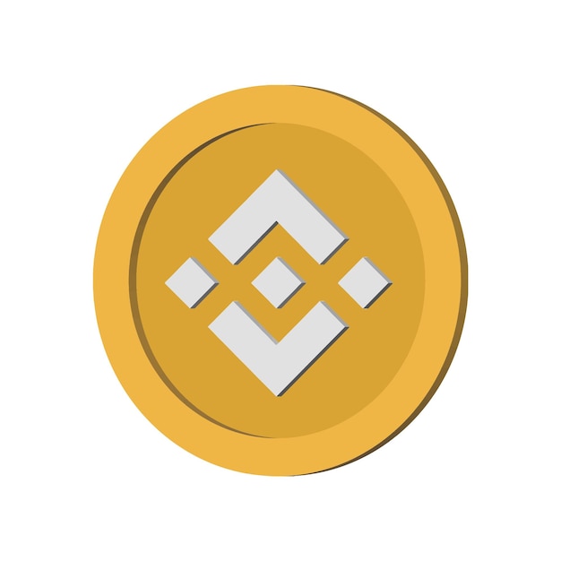 Binance crypto coin Cryptocurrency isometric illustration