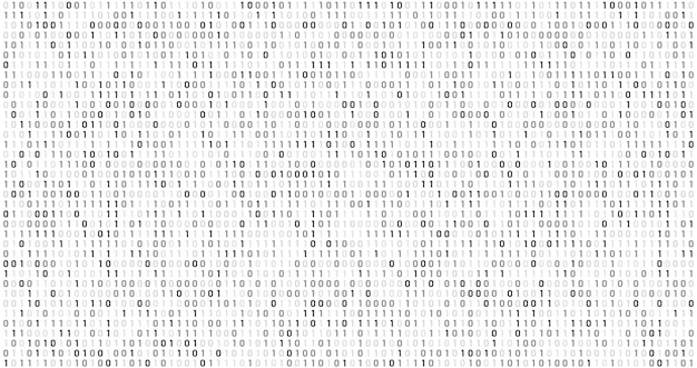 Binary matrix code. Computer data stream, digital security codes and gray coding information abstract  background