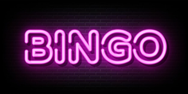 bingo neon sign neon symbol