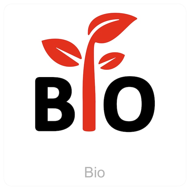 Vector bio and biology icon concept