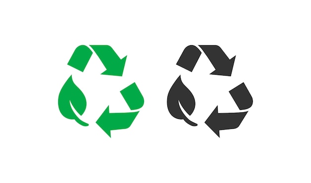 Biodegradable recyclable icon set Recycling trash vector desing