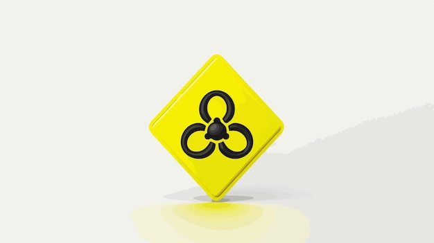 Vector biohazard sign line icon flat vector