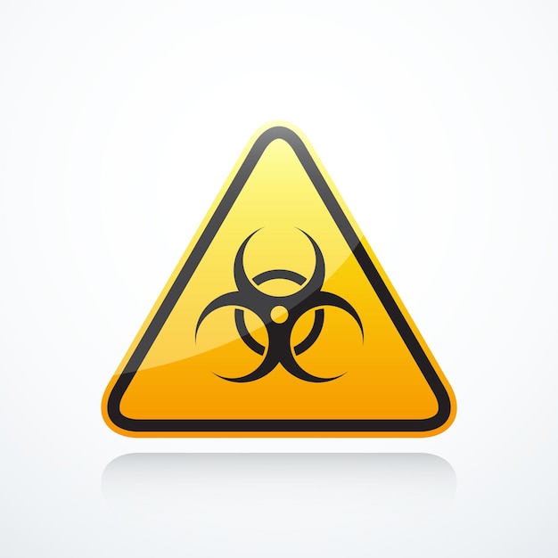 Biohazard triangle icon vector illustration