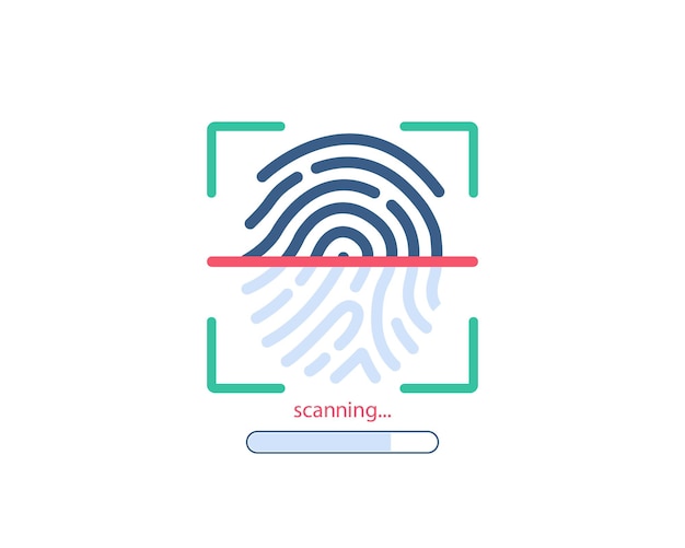 Biometric Data Authentication by scanning fingerprints to access data