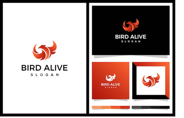 bird alive logo template