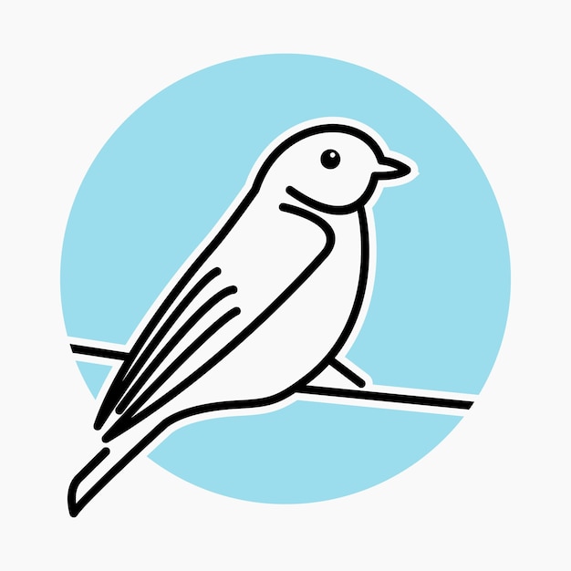 Bird animal monoline logo business