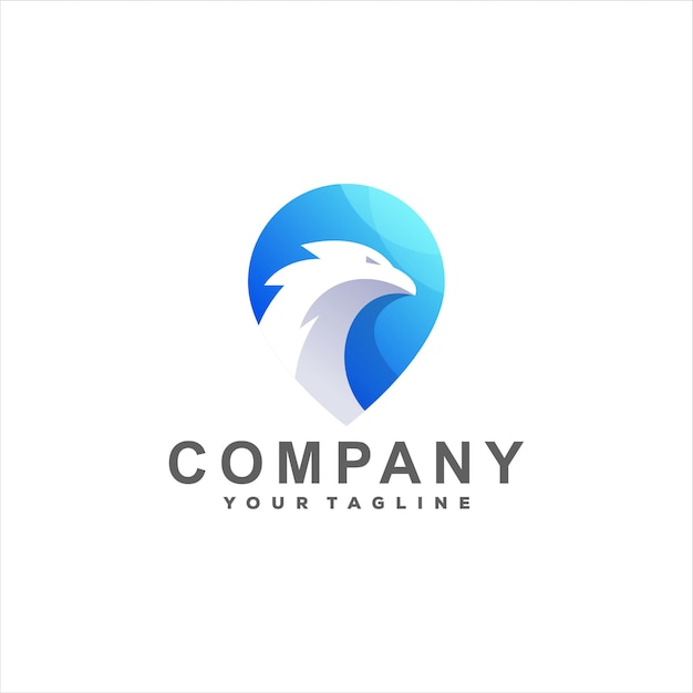 Bird color gradient logo