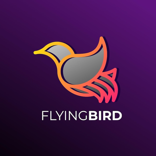 Bird colorful logo design