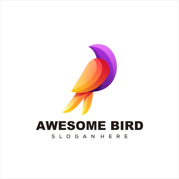 bird colorful logo gradient