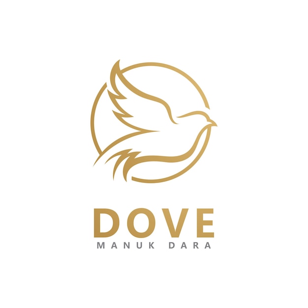 Bird Dove Logo Template vector illustration