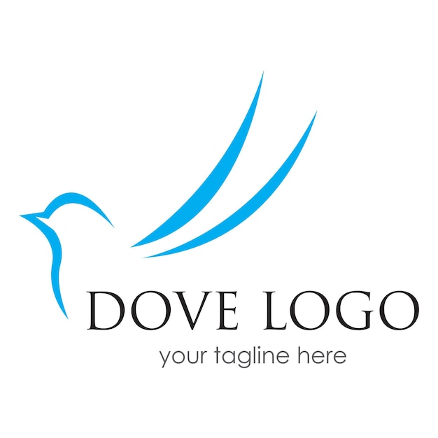 Vector bird dove logo template