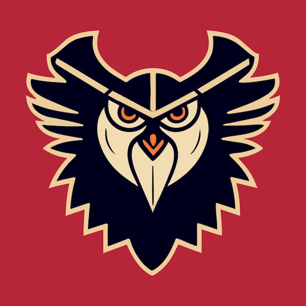 Bird eagle falcon logo for sports team mascot emblem