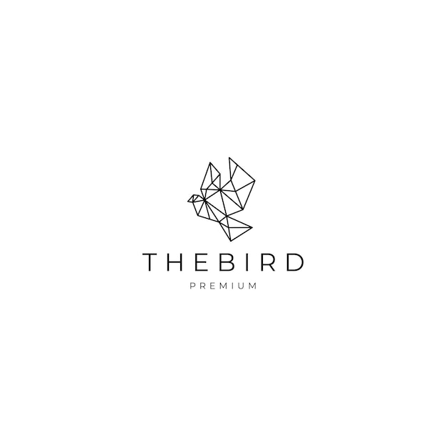 Bird geometric logo vector icon design template