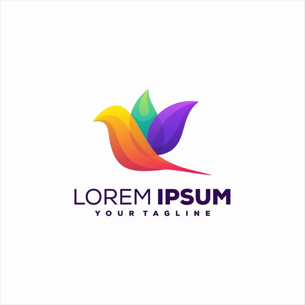 Vector bird gradient logo