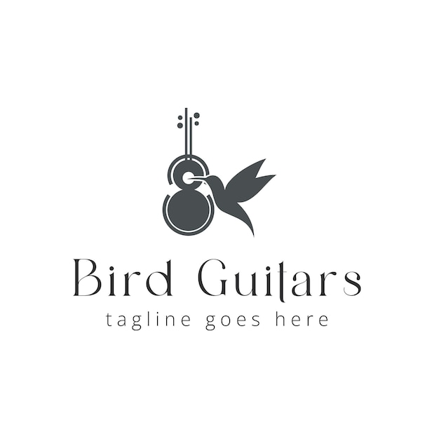 Bird Guitars Logo design template