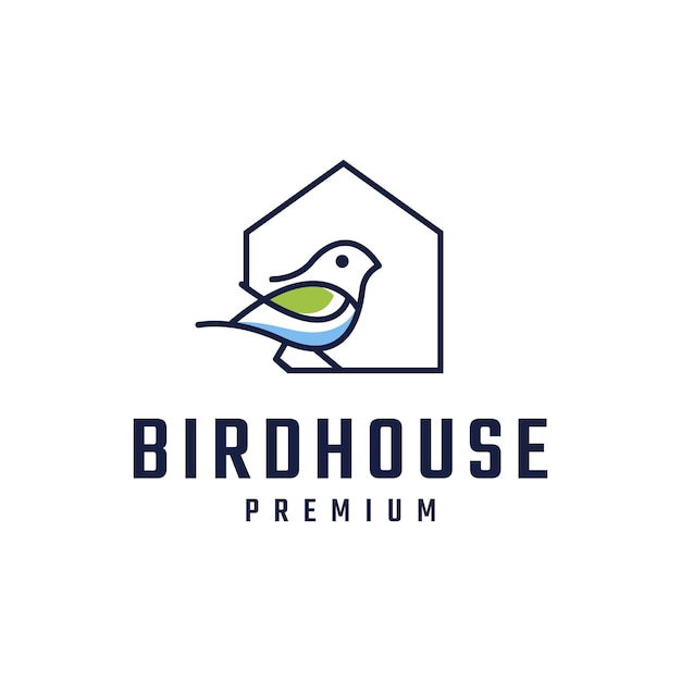 Bird House Icon Logo Design Inspiration