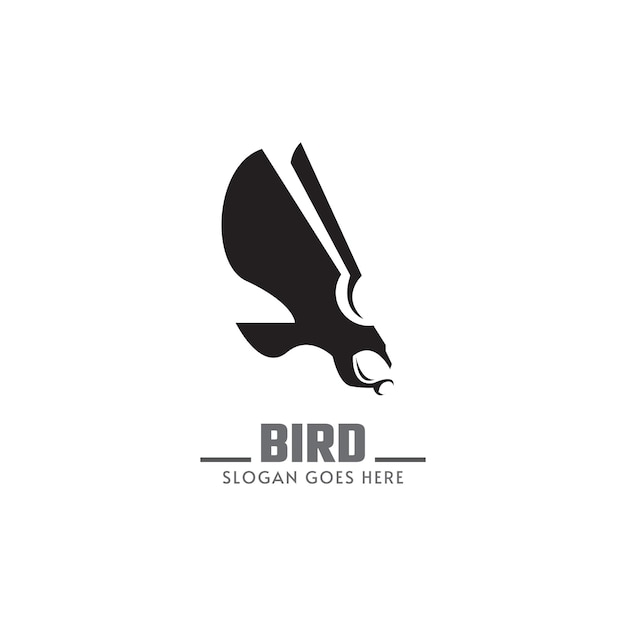 Bird illustration logo design template