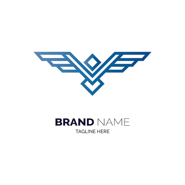 bird line logo design template for brand or company and other