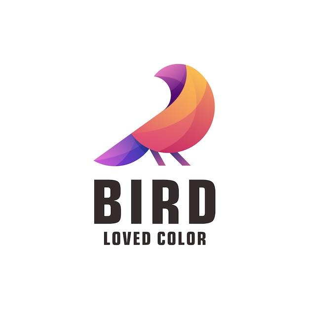 Bird logo colorful gradient