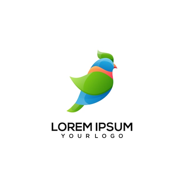 Bird logo design colorful