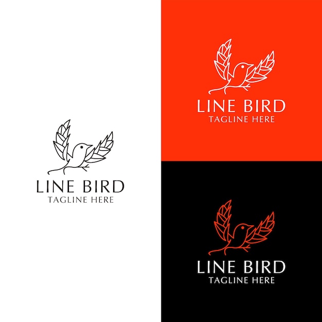 Bird logo design icon template